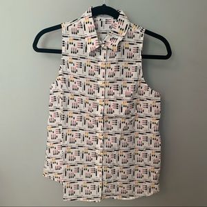 NWOT Equipment Makeup Sleeveless Button Up Blouse — Size XS